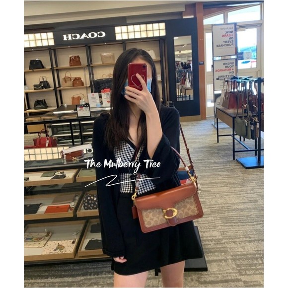 Coach Tabby 6793 Shoulder Bag 26 In Signature Canvas With Beadchain Beige NWT - Picture 9 of 13